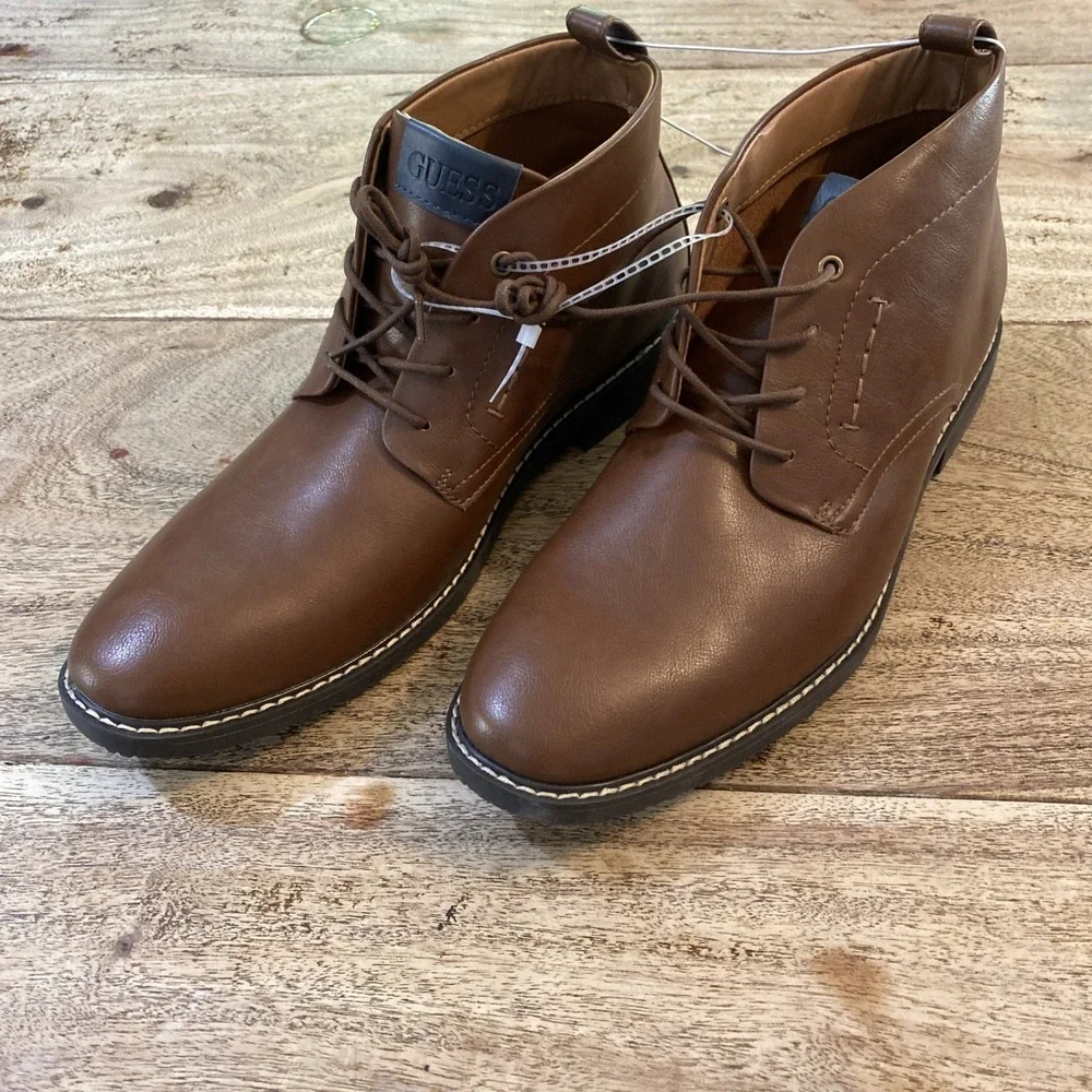 Guess Men's Brown Lace Up Boot Size 11 New